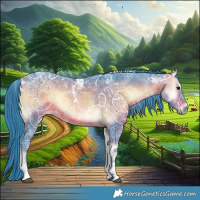 Horse Color:Watercolor Bay Ice Onyx Tobiano 