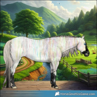 Horse Color:Void Plaid White Spotted Silver Buckskin Ice Dun Splash