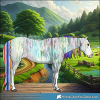 Horse Color:Painted White Spotted Silver Brown Ice 