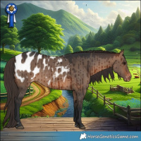 Horse Color:Brown Dun Blanket Brindle 