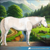 Horse Color:Perlino Ice Dun Splash Tobiano 