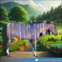 Horse Color:Brown Ice Dun Tobiano 