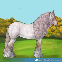 Horse Color:Watercolor Chocolate Palomino Roan 