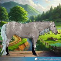Horse Color:Void Painted Silver Black Ice Tobiano 