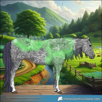 Horse Color:Painted Black Ice Tobiano