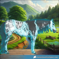 Horse Color:Thunderstruck White Spotted Black Ice Frame 