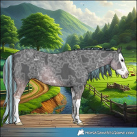 Horse Color:Painted Black Ice Splash 