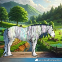 Horse Color:Painted Black Ice Splash 