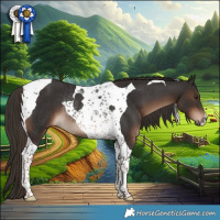 Horse Color:Liver Chestnut Tobiano Rabicano 