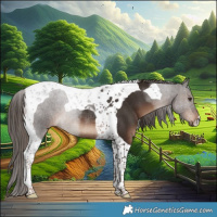 Horse Color:Liver Chestnut Tobiano Rabicano