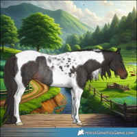 Horse Color:Liver Chestnut Tobiano Rabicano 