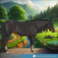 Horse Color:Liver Chestnut Tobiano Rabicano 