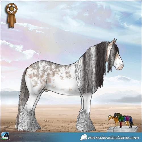 Horse Color:Buckskin Ice Sabino Rabicano 