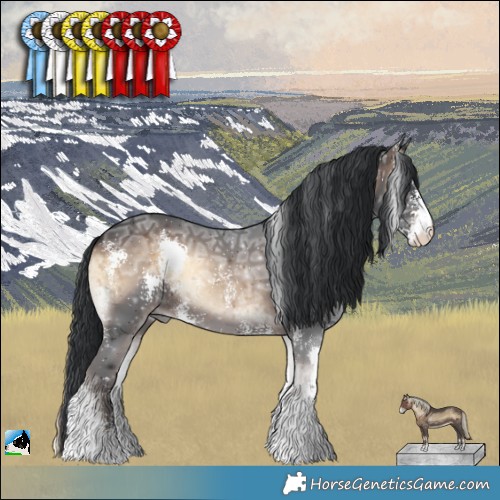 Horse Color:Brown Ice Onyx Sabino Brindle 