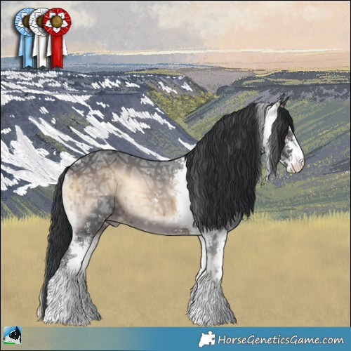 Horse Color:Brown Ice Onyx Sabino Brindle 