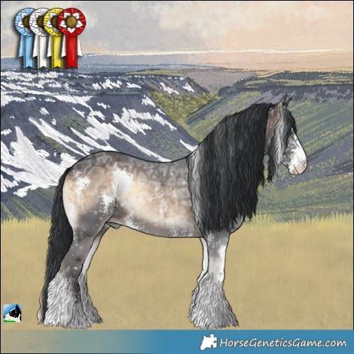 Horse Color:Brown Ice Onyx Sabino Brindle 