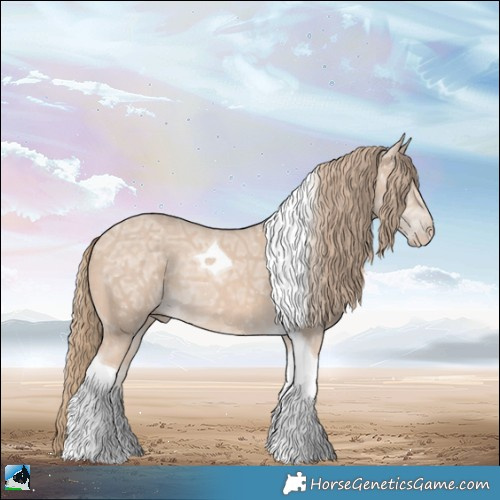 Horse Color:Perlino Ice Mushroom Tobiano Rabicano 