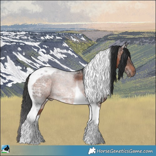 Horse Color:Brown Ice Mushroom Tobiano Rabicano 