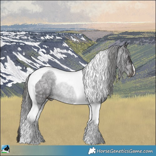 Horse Color:Smoky Black Ice Mushroom Tobiano 