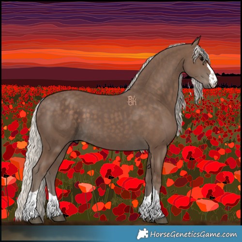 Horse Color:Silver Black 