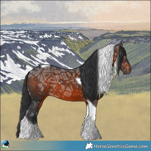Horse Color:Brown Ice Mushroom Tobiano 
