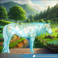 Horse Color:Thunderstruck Watercolor Silver Bay Ice Frame 