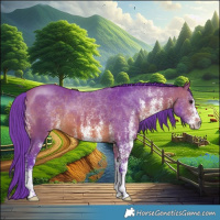 Horse Color:Watercolor White Spotted Bay 