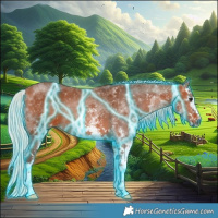 Horse Color:Thunderstruck White Spotted Silver Bay Splash 
