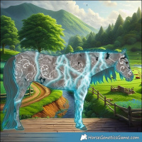 Horse Color:Void Thunderstruck White Spotted Liver Chestnut Ice 