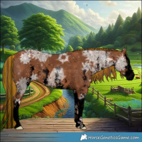 Horse Color:Void Painted Chestnut Ice Sabino Splash 