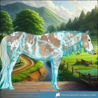 Horse Color:Thunderstruck White Spotted Chestnut Ice Splash 