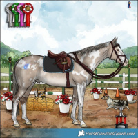 Horse Color:White Spotted Liver Red Dun Mushroom 