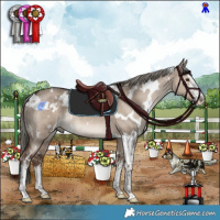 Horse Color:White Spotted Liver Red Dun Mushroom 