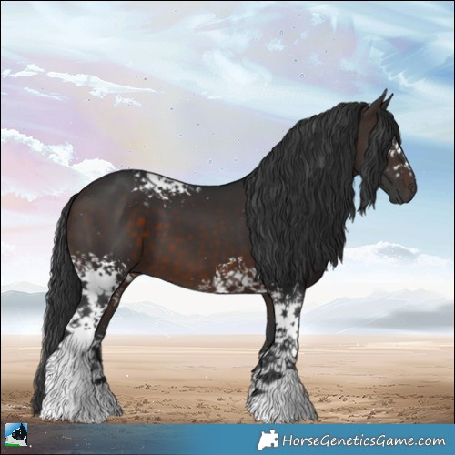 Horse Color:White Spotted Brown Mushroom 