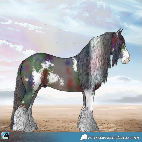 Horse Color:Nacre Brown Sabino 