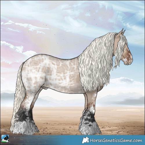 Horse Color:Liver Red Dun Ice Mushroom Sabino 