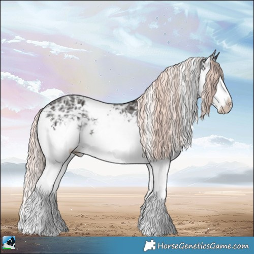 Horse Color:White Spotted Liver Chestnut Ice Mushroom 