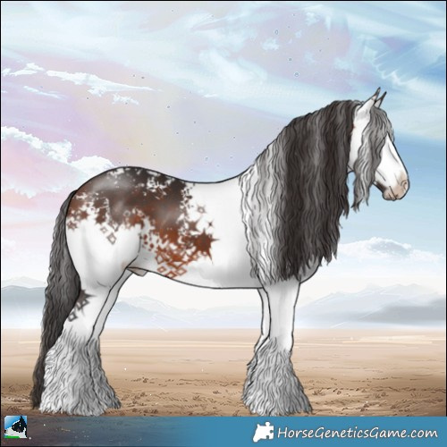 Horse Color:White Spotted Bay Mushroom 