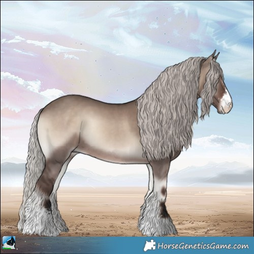 Horse Color:Silver Grullo Onyx Mushroom Sabino Rabicano
