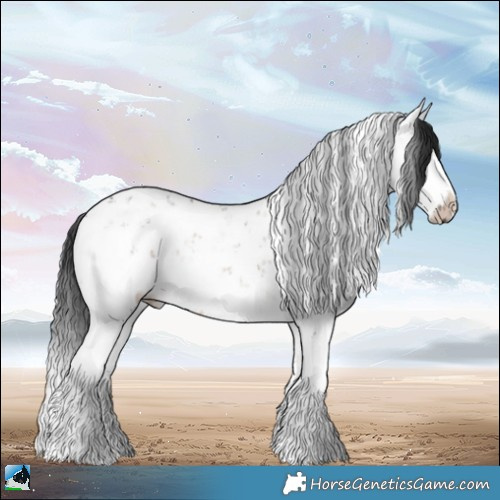 Horse Color:Brown Dun Mushroom Sabino Brindle 