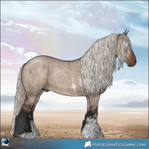 Horse Color:Liver Red Dun Mushroom Sabino Brindle 