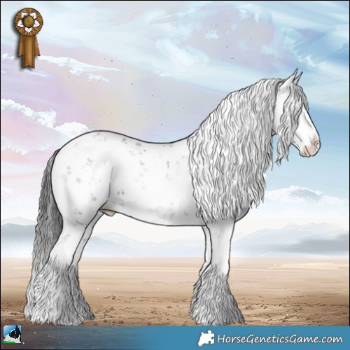 Horse Color:Grullo Mushroom Sabino Splash Brindle 