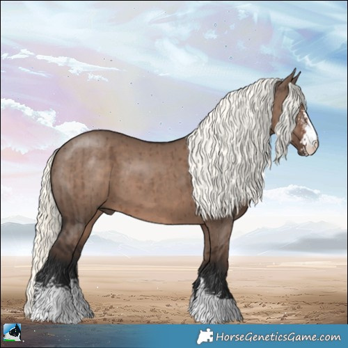 Horse Color:Liver Red Dun Mushroom Sabino Brindle 