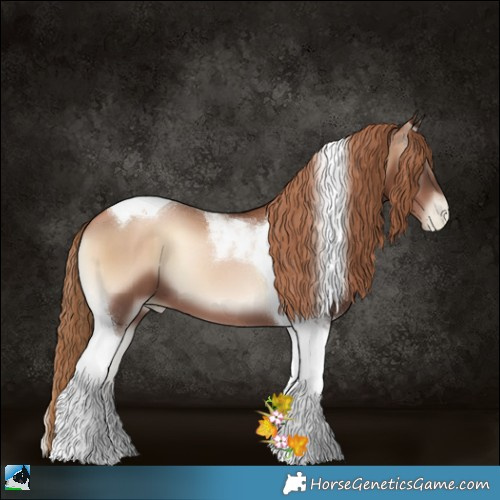Horse Color:Liver Red Onyx Pearl Tobiano 