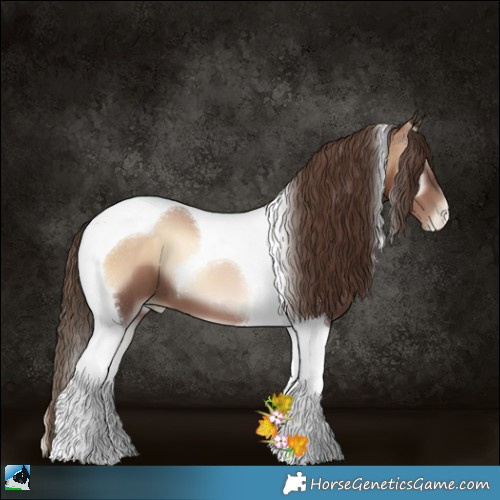 Horse Color:Liver Red Onyx Pearl Tobiano 