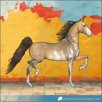 Horse Color:Buckskin Sabino Rabicano 