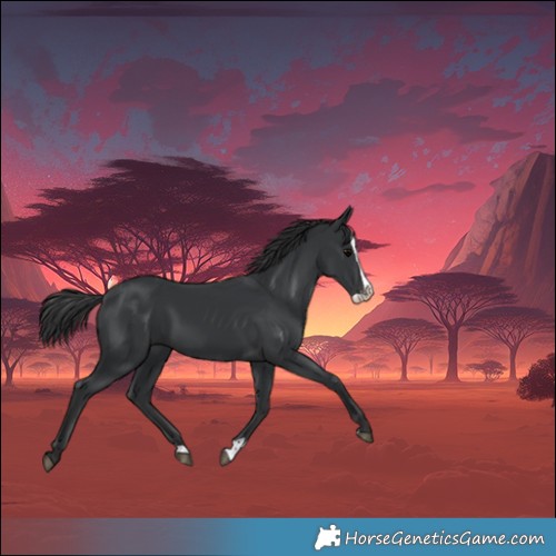 Horse Color:Black Splash Varnish 