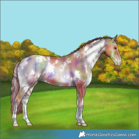 Horse Color:Nacre Watercolor White Spotted Liver Red Onyx Pearl 