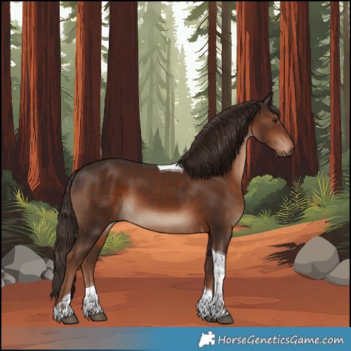 Horse Color:Liver Chestnut Tobiano 