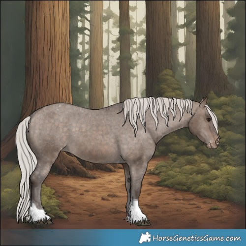 Horse Color:Silver Brown Dun Tobiano Appaloosa 